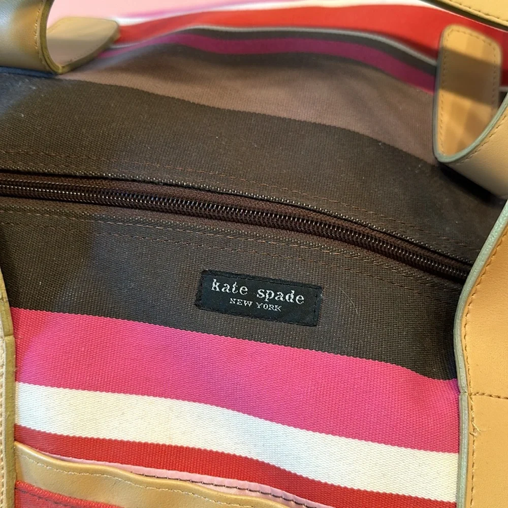 Kate Spade Canvas Multicolor Extra Large Travel Bag.